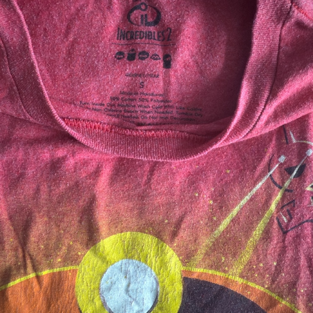 Disney Red and Yellow Short Sleeve Tee